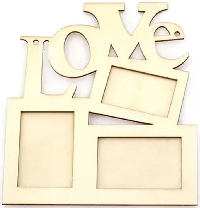 Ramă foto din lemn Em Art - Love, 17 x 20 cm (3 fotografii)