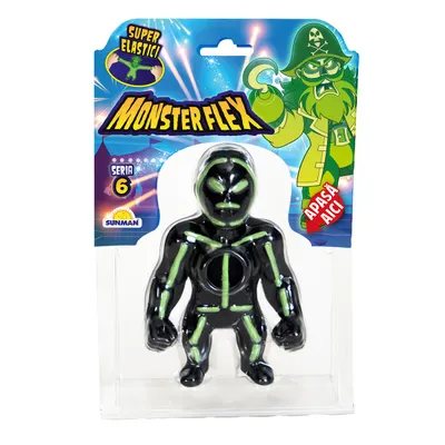 Figurina Monster Flex, Monstrulet care se intinde, S6, Neon Man
