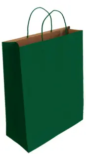 Pungă cadou IPA - Kraft, verde, L