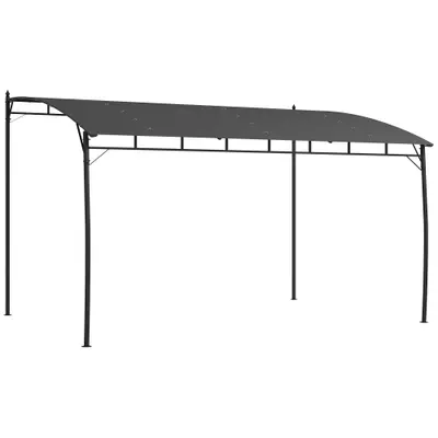 Outsunny Pergola Exterior 3x4m Cadru Metalic Protecție Solară pentru Grătar Terasă Verandă Gri | Aosom Romania