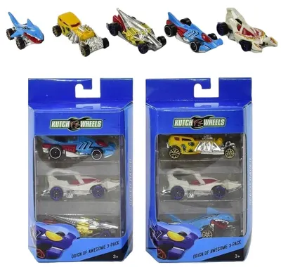 Set de cărucioare din metal Raya Toys - 3 piese, sortiment