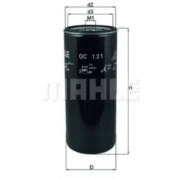 Filtru ulei MAHLE ORIGINAL OC 121