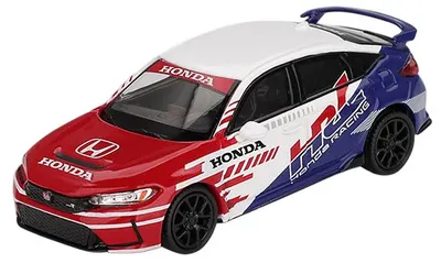 Model de colecție Mini GT Contemporary: Automobile - Honda Civic TYPE R 2024 Pace Car HRC (LHD)