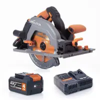 Fierastrau circular de mana cu acumulator, 850 W, 3750 RPM, Evolution R185CCSX-Li 18V EXT cu disc multi-material 185 mm