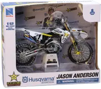 Motocicletă din metal Newray - Rockstar Energy Husqvarna, FC450, Jason Anderson, 1:12