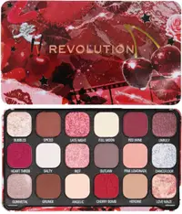 Makeup Revolution Forever Flawless Paletă de farduri de pleoape Cherry Rebel, 18 culori