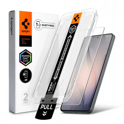 Folie de protectie Ecran Spigen GlastR EZ FIT Pro HD (Anti-Reflection) pentru Samsung Galaxy S26 Plus S947, Sticla Securizata, Full Glue, Set 2 bucati