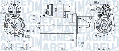 Electromotor (12v, 1,4kw) Potrivit Audi 100 C2, 100 C3, 100 C4, 200 C2, 200 C3, 80 B2, 80 B3, 80 B4, 90 B2, 90 B3, A6 C4, Cabriolet B3, Coupe B2, Coupe B3; Vw Passat B2 1.9-2.3 06.76-12.96