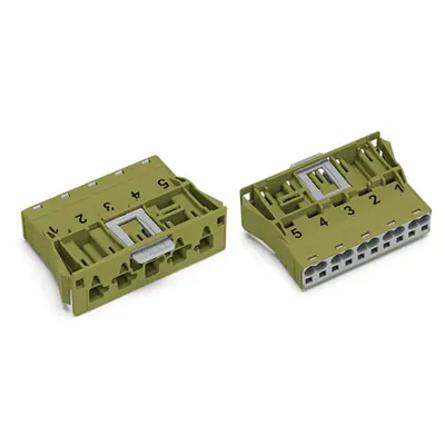 Snap-in plug; 5-pole; Cod. B; 4,00 mm²; light green