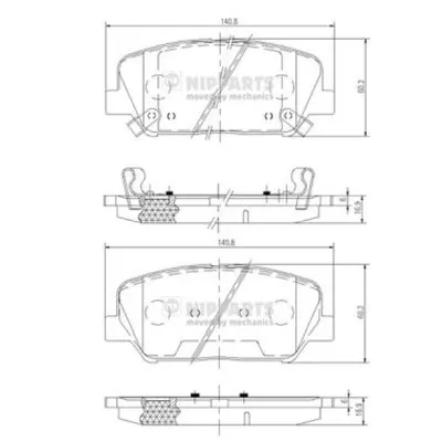 Set placute frana, frana disc NIPPARTS N3600547