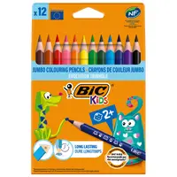 Creioane color, 12culori, 140mm, triunghiulare, Bic Evolution