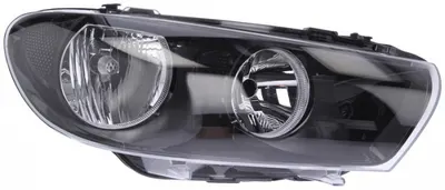 Far dreapta (H7, reglaj electric, cu motoras, fundal negru) VW SCIROCCO 2008-2014