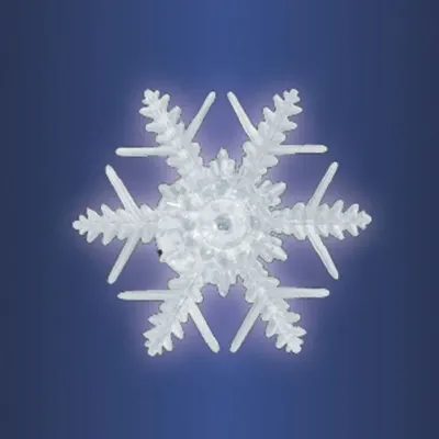 Fulg de zapada LED, lumina alba,10 cm, decor fereastra Craciun, Home