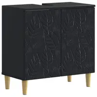 vidaXL Dulap pentru Chiuveta de Baie DELFT Negru 59,5 x 31,5 x 59 cm