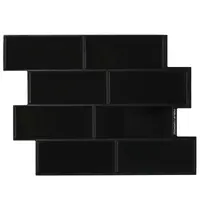 vidaXL Placă de metrou 20 buc. Negru 29 x 21 cm Poliuretan și PET