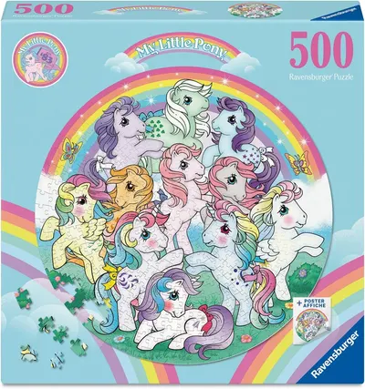 Puzzle rotund Ravensburger din 500 piese - Micul ponei
