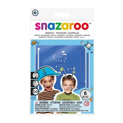 Set 2 x 6 Sabloane Pictura pe Fata Adventure, Snazaroo