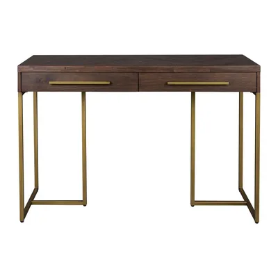 Masă consolă în culoare naturală închisă cu aspect de lemn de acacia 45x120 cm Class – Dutchbone