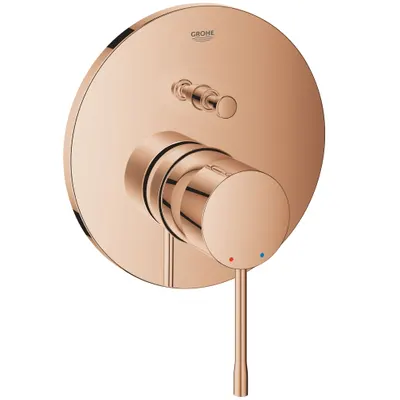 Unitate comanda Grohe Essence 24058DA1, aparenta, monocomanda, diverter, 2 iesiri, necesita set fixare, lucios, Warm sunset
