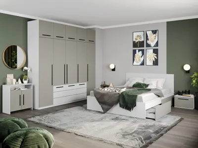 Set Mobila Dormitor Casmir / Alb Soares C26