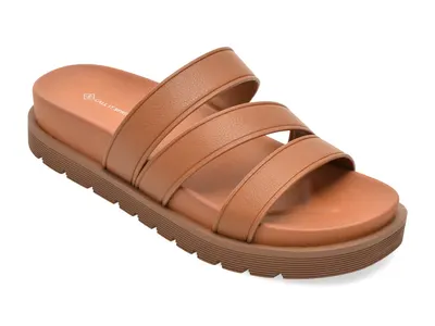 Papuci CALL IT SPRING maro, MARRAKECHH 220, din piele ecologica
