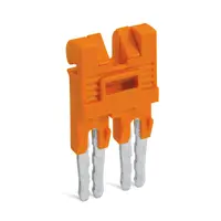 Jumper with safety lid; insulated; 2-way; Nominal current 30 A; orange