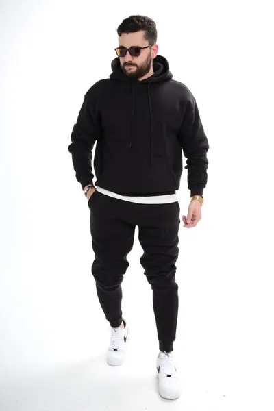 Set Trening Prm Fashion Oversized Premium Black Tras213(6079) (mărime: M)