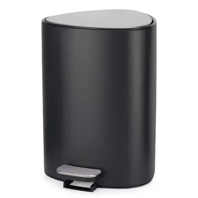 Coș de gunoi negru mat cu pedală din oțel 5 l EasyStore Luxe – Joseph Joseph
