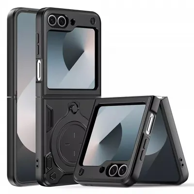 Husa pentru Samsung Galaxy Z Flip7 FE F761 / Z Flip6 F741, Techsuit, CamGuard Pro, Neagra