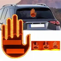 Semn LED Auto cu Telecomanda, Design Mana, 4 Moduri