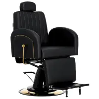 Scaun Profesional Barber / Frizerie Landon, Hidraulic, Negru