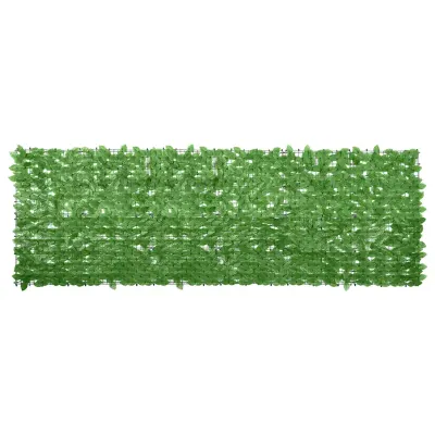vidaXL Paravan de balcon, frunze verde închis, 300x100 cm