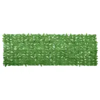 vidaXL Paravan de balcon, frunze verde închis, 300x100 cm