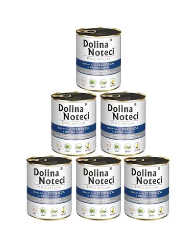 DOLINA NOTECI Premium Bogata in cod si broccoli 6x800g conserve hrana caini