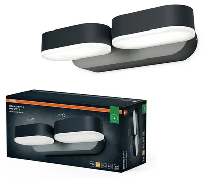 Aplicație de fațadă Osram - Endura Style Mini Spot II, 13.5W, IP44, 3000K, gri închis