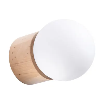 Aplică de perete albă/în culoare naturală ø 12 cm Surtur – Sollux