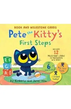 Pete the Kitty's First Steps: Book and Milestone Cards