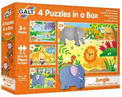 Puzzle Galt Toys 4 in 1 - Jungla