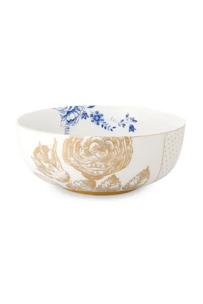 Bol din porțelan, Pip Studio, White, 23 cm, colecția Royal White