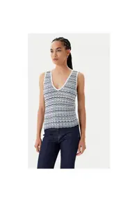 Top dama 251-MINKO - Viscoza/Bumbac - Albastru - Albastru