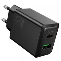 Incarcator Retea HOCO N71, 30W, 3A, 1 x USB-A - 1 x USB-C, Negru