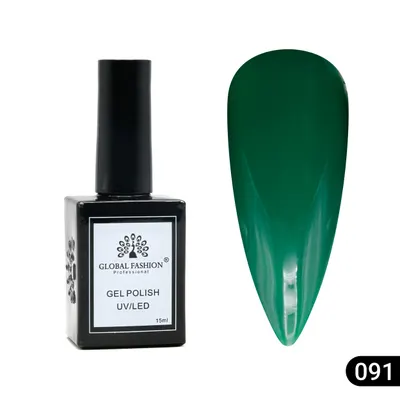Oja semipermanentă Global Fashion, Gel polish Elite Glow 15 ml, 91 Engros