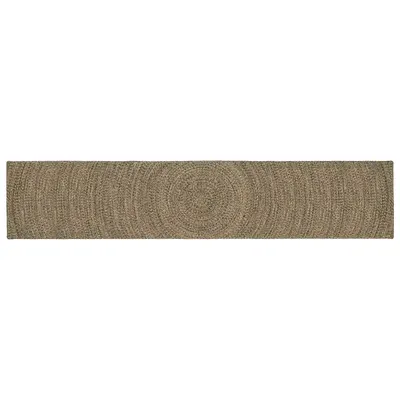 vidaXL Covor de zonă Natural și Negru 80 x 400 cm Iută