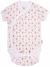 Body cu mânecă scurtă Bio Baby - Bumbac organic, 74 cm, 6-9 luni
