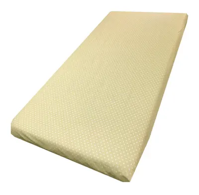 Cearsaf cu elastic pe colt 140x70 cm Buline albe pe crem