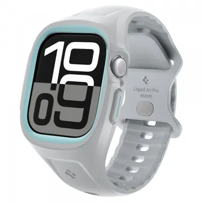 Husa Spigen Liquid Air Pro pentru Apple Watch Series 10 / 11 46mm, Gri ACS09318