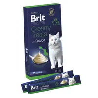 Recompense pentru pisici Brit Premium Creamy Treats Rabbit 6 buc x 15 gr