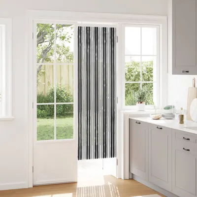 vidaXL Perdea pentru insecte din chenille Gri și negru 56 x 185 cm