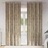 vidaXL Cortine din catifea 2 buc. Șampanie 245 x 140 cm Catifea