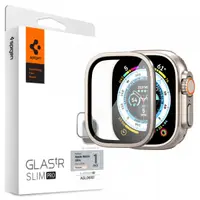 Folie Protectie Spigen Glastr Slim Pro pentru Apple Watch Ultra Series, Sticla Securizata, Gri AGL06161